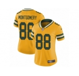 Women's Nike Green Bay Packers #88 Ty Montgomery Limited Gold Rush NFL Jersey