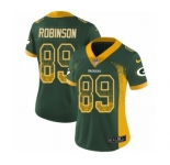 Women's Nike Green Bay Packers #89 Dave Robinson Limited Green Rush Drift Fashion NFL Jersey