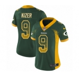 Women's Nike Green Bay Packers #9 DeShone Kizer Limited Green Rush Drift Fashion NFL Jersey
