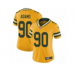 Women's Nike Green Bay Packers #90 Montravius Adams Limited Gold Rush NFL Jersey