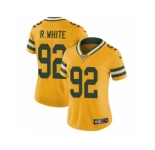 Women's Nike Green Bay Packers #92 Reggie White Limited Gold Rush NFL Jersey