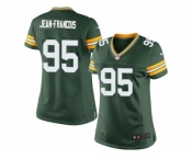 Women's Nike Green Bay Packers #95 Ricky Jean-Francois Limited Green Team Color NFL Jersey