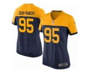 Women's Nike Green Bay Packers #95 Ricky Jean-Francois Limited Navy Blue Alternate NFL Jersey