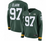 Women's Nike Green Bay Packers #97 Kenny Clark Limited Green Therma Long Sleeve NFL Jersey