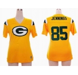 nike women nfl green bay packers #85 jennings field flirt fashion yellow[nike 2012]