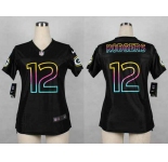 nike women nfl jerseys green bay packers #12 rodgers black[nike fashion]