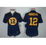 nike women nfl jerseys green bay packers #12 rodgers blue[nike limited]