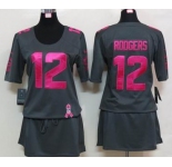 nike women nfl jerseys green bay packers #12 rodgers dk.grey[breast cancer awareness]