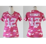 nike women nfl jerseys green bay packers #12 rodgers pink[fashion camo]