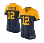 nike women nfl jerseys green bay packers #12 rodgers yellow-blue[nike]