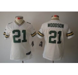 nike women nfl jerseys green bay packers #21 woodson white[nike limited]
