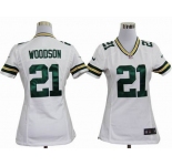 nike women nfl jerseys green bay packers #21 woodson white[nike]