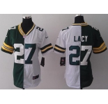 nike women nfl jerseys green bay packers #27 lacy white-green[nike split]
