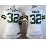 nike women nfl jerseys green bay packers #32 benson white[nike