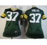nike women nfl jerseys green bay packers #37 sam shields green[nike]