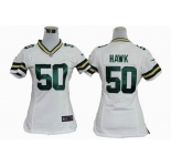 nike women nfl jerseys green bay packers #50 hawk white[nike]