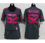 nike women nfl jerseys green bay packers #52 matthews dk.grey[breast cancer awareness]