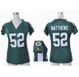 nike women nfl jerseys green bay packers #52 matthews green[draft him ii top]