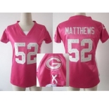 nike women nfl jerseys green bay packers #52 matthews pink[draft him ii top]