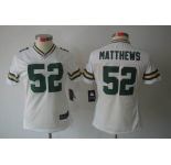 nike women nfl jerseys green bay packers #52 matthews white[Nike Limited]
