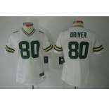 nike women nfl jerseys green bay packers #80 driver white[nike limited]