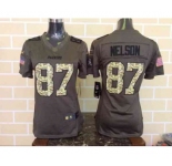 nike women nfl jerseys green bay packers #87 jordy nelson army green[nike Limited Salute To Service]