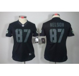 nike women nfl jerseys green bay packers #87 nelson black[nike impact limited]