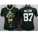 nike women nfl jerseys green bay packers #87 nelson green[portrait fashion]