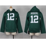 Nike Youth Green Bay Packers #12 Aaron Rodgers Green jerseys(Pullover Hoodie)
