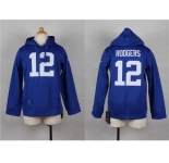 Nike Youth Green Bay Packers #12 Aaron Rodgers blue jerseys(Pullover Hoodie)