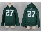 Nike Youth Green Bay Packers #27 Eddie Lacy Green jerseys(Pullover Hoodie)