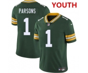 Youth Green Bay Packers #1 Micah Parsons Green 2025 Vapor Untouchable Limited Football Stitched Jersey