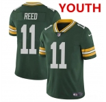 Youth Green Bay Packers #11 Jayden Reed Green Vapor Untouchable Football Stitched Jersey