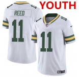 Youth Green Bay Packers #11 Jayden Reed White Vapor Untouchable Football Stitched Jersey