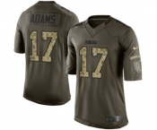 Youth Green Bay Packers #17 Davante Adams Elite Green Salute to Service Football Jersey