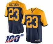 Youth Green Bay Packers #23 Jaire Alexander Limited Navy Blue Alternate 100th Season Football Jersey