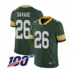 Youth Green Bay Packers #26 Darnell Savage Jr. Green Team Color Vapor Untouchable Limited Player 100th Season Football Jersey