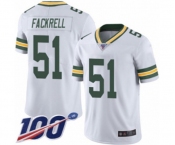 Youth Green Bay Packers #51 Kyler Fackrell White Vapor Untouchable Limited Player 100th Season Football Jersey