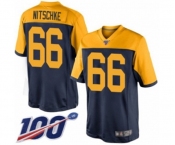 Youth Green Bay Packers #66 Ray Nitschke Limited Navy Blue Alternate 100th Season Football Jersey