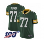 Youth Green Bay Packers #77 Billy Turner Green Team Color Vapor Untouchable Limited Player 100th Season Football Jersey
