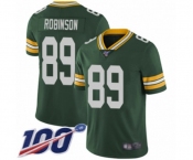 Youth Green Bay Packers #89 Dave Robinson Green Team Color Vapor Untouchable Limited Player 100th Season Football Jersey