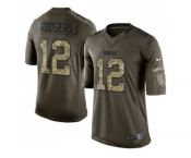 Youth Nike Green Bay Packers #12 Aaron Rodgers Green Salute to Service Jerseys