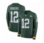 Youth Nike Green Bay Packers #12 Aaron Rodgers Limited Green Therma Long Sleeve NFL Jersey