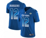Youth Nike Green Bay Packers #12 Aaron Rodgers Limited Royal Blue NFC 2019 Pro Bowl NFL Jersey