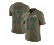 Youth Nike Green Bay Packers #17 Davante Adams Limited Olive 2017 Salute to Service NFL Jersey