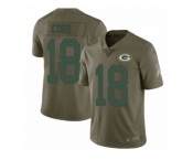 Youth Nike Green Bay Packers #18 Randall Cobb Limited Olive 2017 Salute to Service NFL Jersey