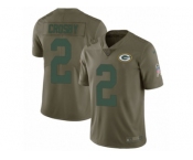 Youth Nike Green Bay Packers #2 Mason Crosby Limited Olive 2017 Salute to Service NFL Jersey