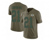 Youth Nike Green Bay Packers #21 Ha Ha Clinton-Dix Limited Olive 2017 Salute to Service NFL Jersey