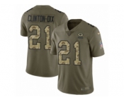 Youth Nike Green Bay Packers #21 Ha Ha Clinton-Dix Limited Olive Camo 2017 Salute to Service NFL Jersey