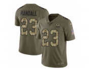 Youth Nike Green Bay Packers #23 Damarious Randall Limited Olive Camo 2017 Salute to Service NFL Jersey